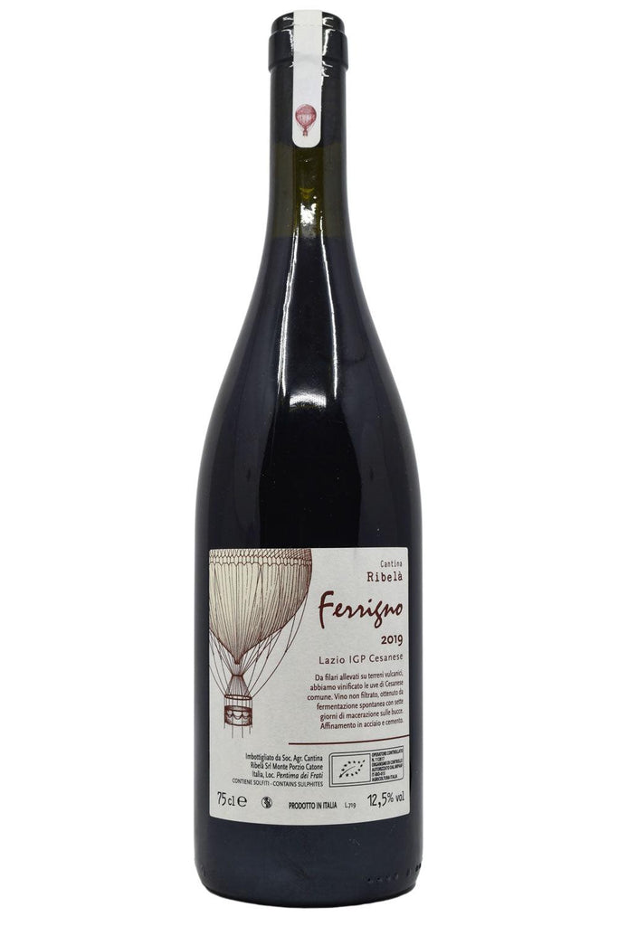 Bottle of Cantina Ribela Vino Rosso Ferrigno 2019-Red Wine-Flatiron SF