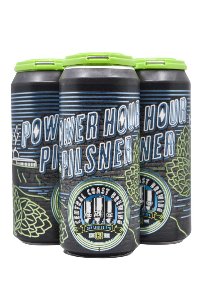 Bottle of Central Coast Brewing Power Hour Pilsner 4pk (16oz)-Beer-Flatiron SF