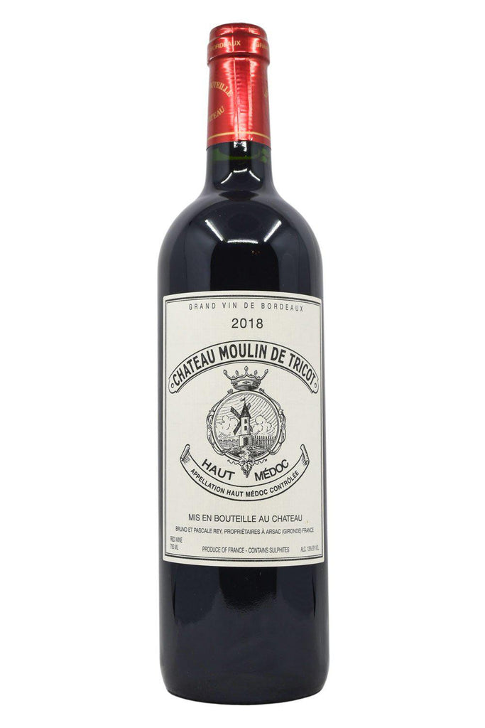 Bottle of Chateau Moulin de Tricot Haut-Medoc 2018-Red Wine-Flatiron SF