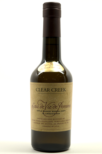 Bottle of Clear Creek Eau De Vie Pomme Apple Brandy 8 year-Spirits-Flatiron SF