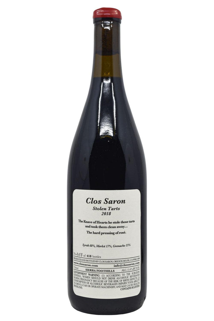 Bottle of Clos Saron Stolen Tarts 2018-Red Wine-Flatiron SF
