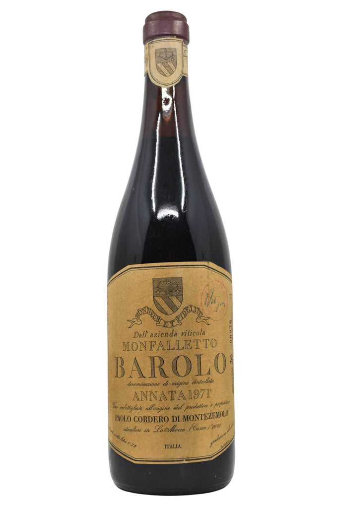 Bottle of Cordero di Montezemolo Barolo Monfalletto 1971-Red Wine-Flatiron SF