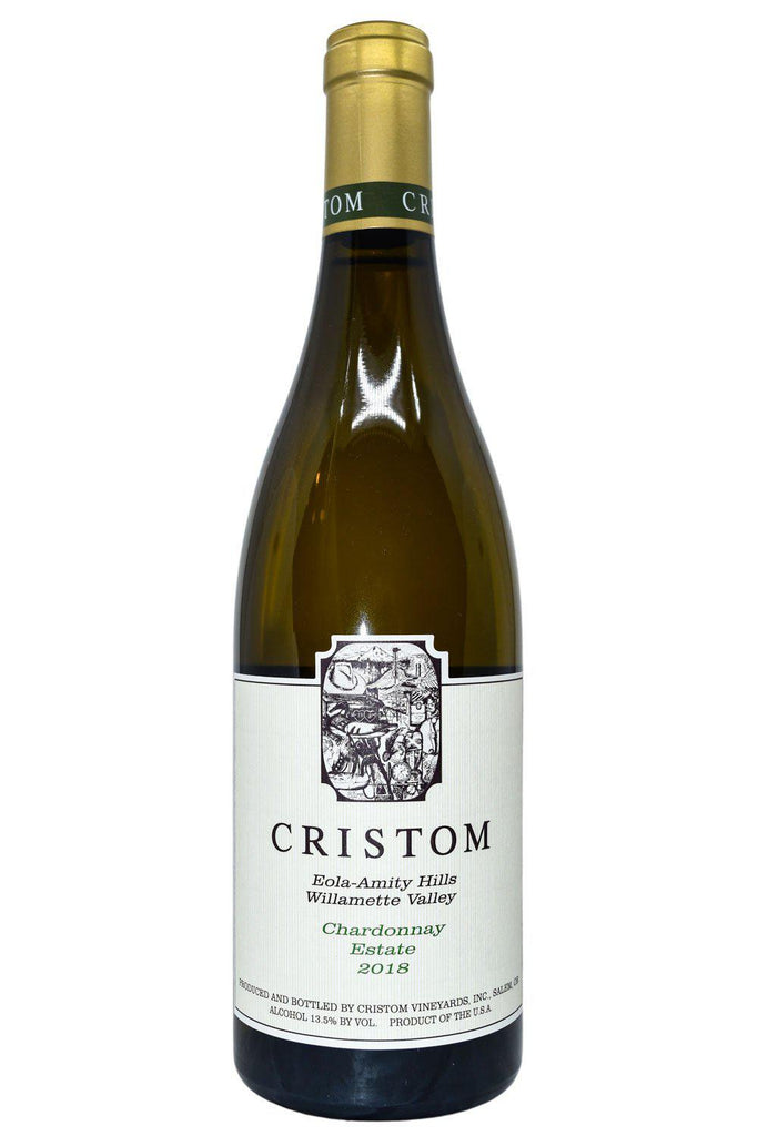 Bottle of Cristom Vineyards Eola-Amity Hills Chardonnay Estate 2018-White Wine-Flatiron SF