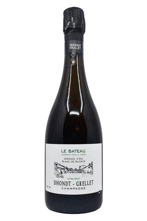 Bottle of Dhondt-Grellet Champagne BdB Grand Cru Extra Brut Cramant VV Le Bateau NV-Sparkling Wine-Flatiron SF