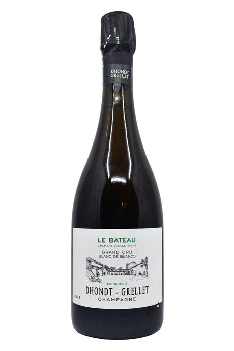 Bottle of Dhondt-Grellet Champagne BdB Grand Cru Extra Brut Cramant VV Le Bateau NV-Sparkling Wine-Flatiron SF