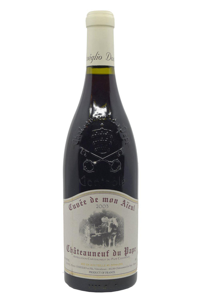 Bottle of Domaine Pierre Usseglio et Fils Chateauneuf du Pape Cuvee de mon Aieul 2003-Red Wine-Flatiron SF