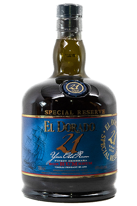 Bottle of El Dorado Demerara Rum 21 year-Spirits-Flatiron SF