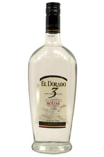 Bottle of El Dorado White Demerara Rum 3 Year-Spirits-Flatiron SF