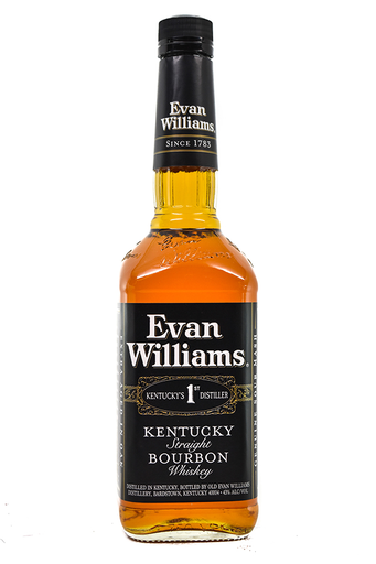 Bottle of Evan Williams Bourbon Black Label-Spirits-Flatiron SF