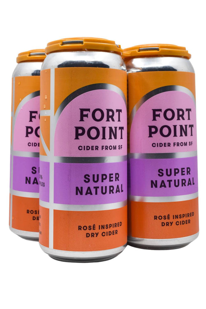 Bottle of Fort Point Beer Co. Super Natural Apple Cider 4pk (16oz)-Cider-Flatiron SF