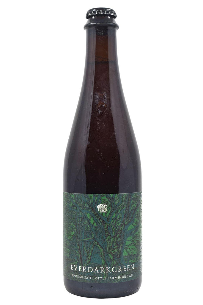 Bottle of Ghost Town Brewing Co. Everdarkgreen Sour Sahti Farmhouse Ale (500ml)-Beer-Flatiron SF
