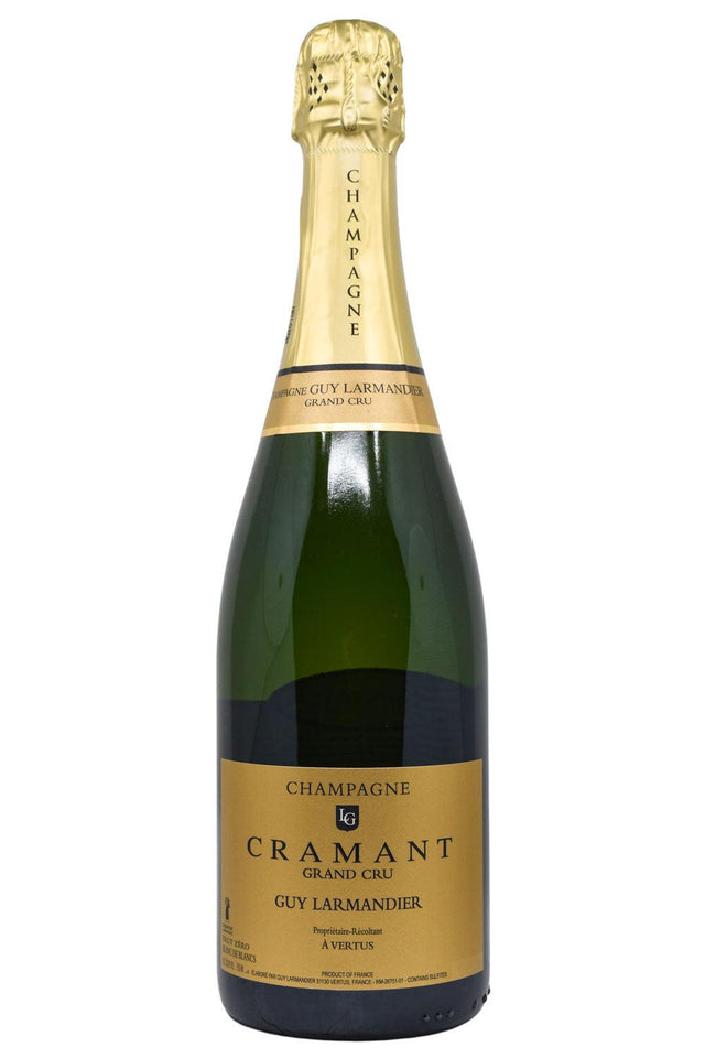 Bottle of Guy Larmandier Champagne BdB Grand Cru Brut Zero Cramant NV-Sparkling Wine-Flatiron SF