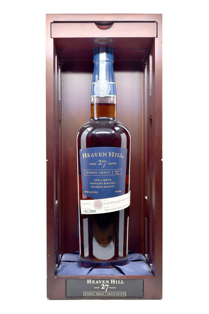 Bottle of Heaven Hill 27 year Kentucky Straight bourbon Barrel Proof Small Batch 94.7 proof-Spirits-Flatiron SF