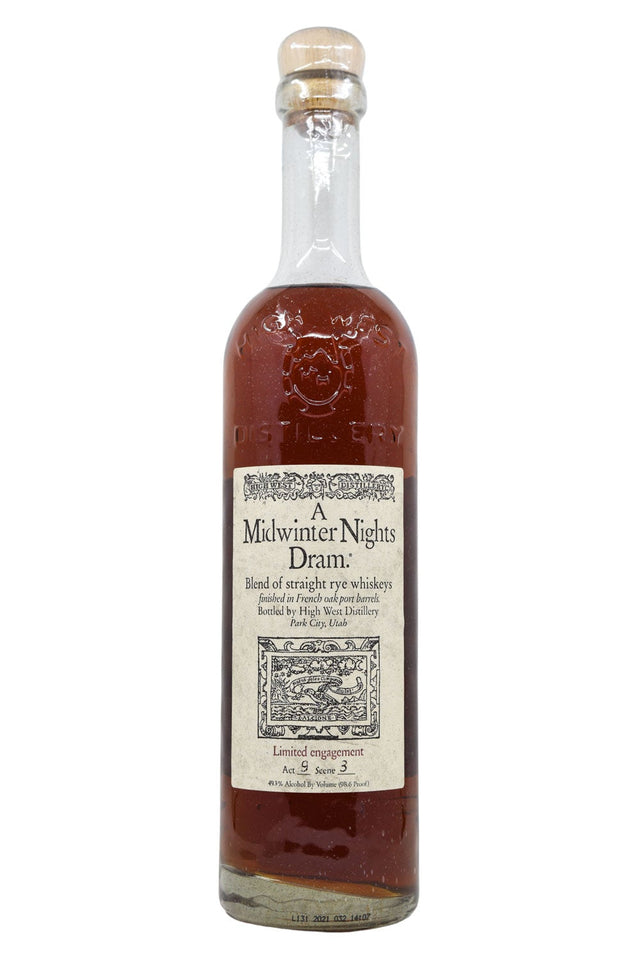 Bottle of High West A Midwinter Night's Dram Act 9 Scene 3 Whiskey-Spirits-Flatiron SF