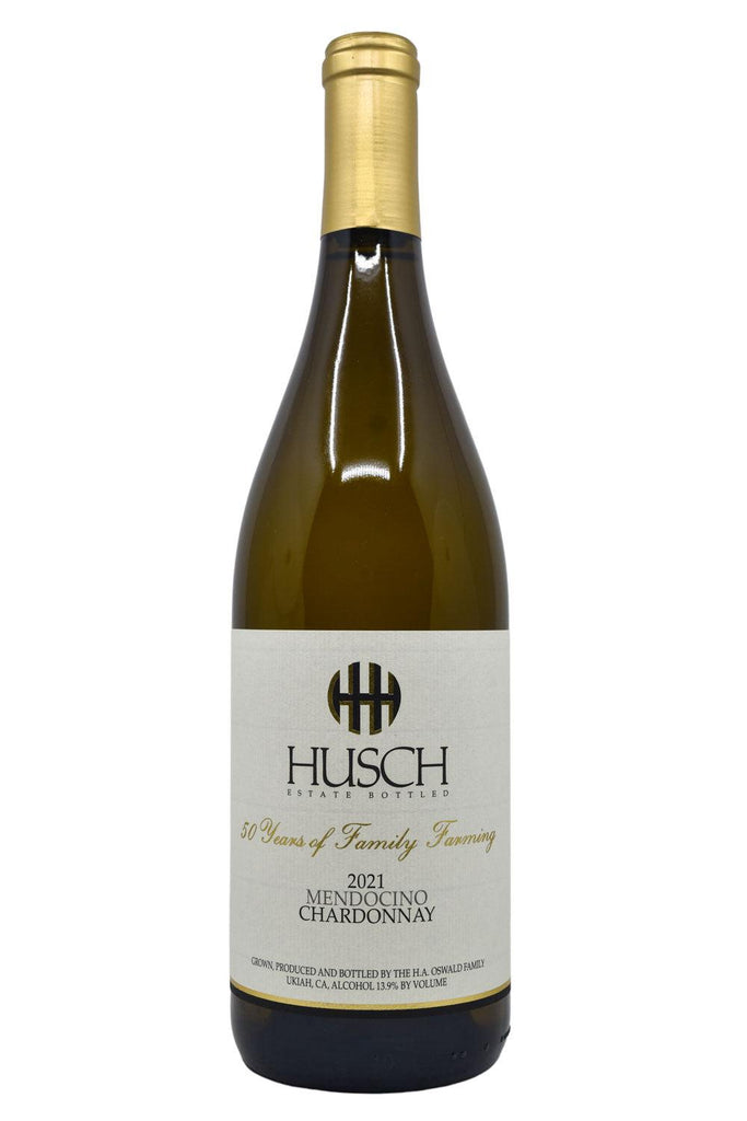 Bottle of Husch Chardonnay Mendocino 2021-White Wine-Flatiron SF
