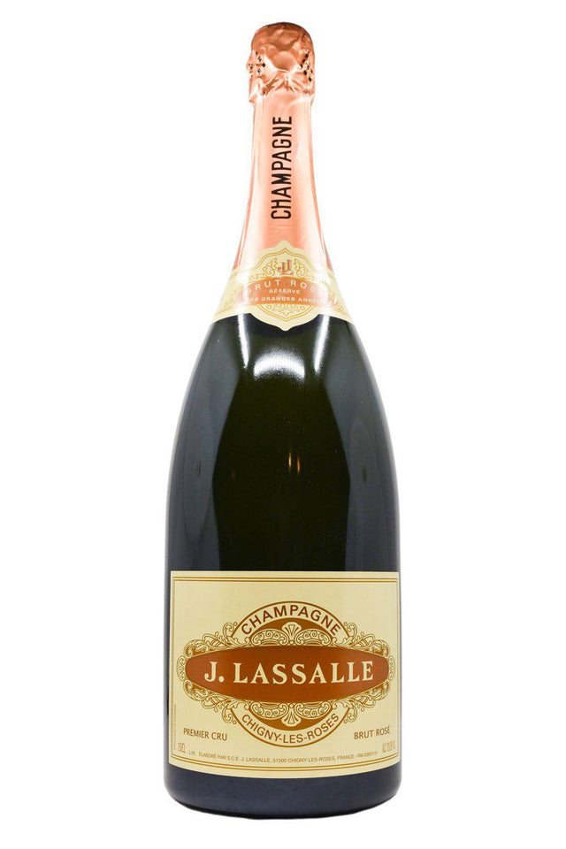 Bottle of J. Lassalle Champagne Rose 1er Cru Brut NV (1.5L)-Sparkling Wine-Flatiron SF
