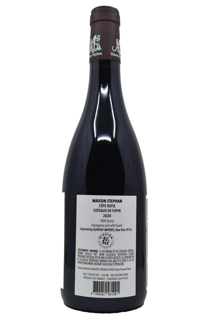 Bottle of Jean-Michel Stephan Cote Rotie Coteaux de Tupin 2020-Red Wine-Flatiron SF
