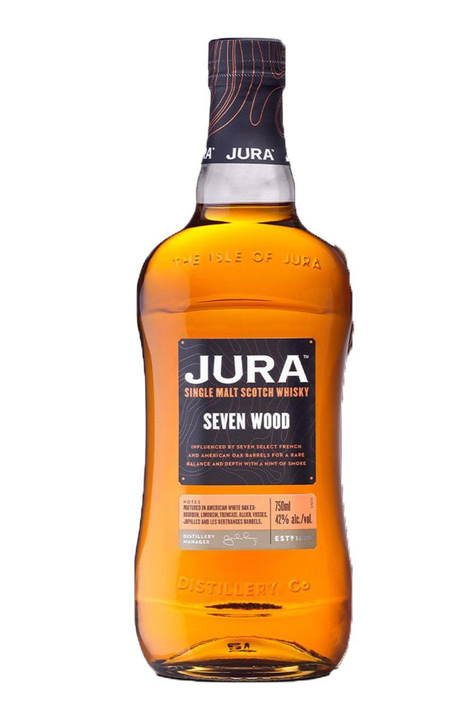Bottle of Jura Seven Wood Single Malt Scotch-Spirits-Flatiron SF