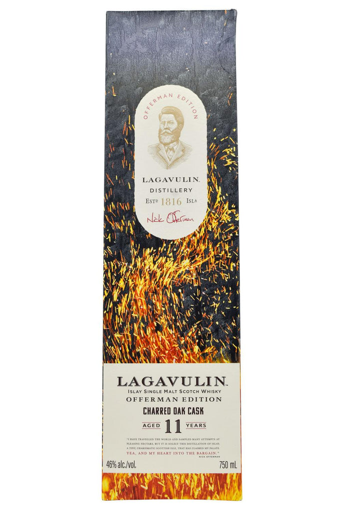 Bottle of Lagavulin 11 Year Scotch Nick Offerman Edition Charred Oak Cask-Spirits-Flatiron SF