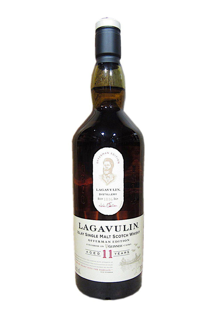 Bottle of Lagavulin 11 Year Scotch Nick Offerman Edition Guinness Finish-Spirits-Flatiron SF