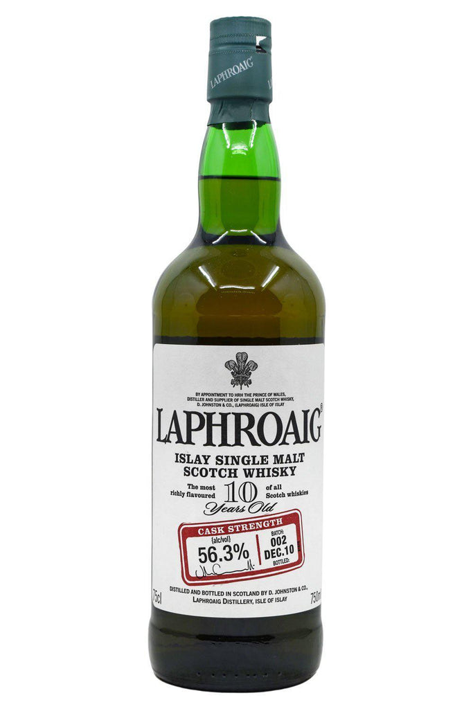 Bottle of Laphroaig Cask Strength 10 Year (Batch 002 - Dec. 2010 bottling)-Spirits-Flatiron SF