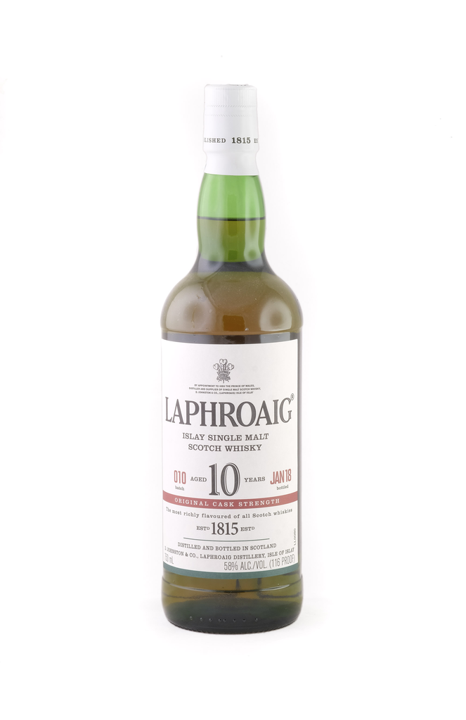 Bottle of Laphroaig Single Malt Scotch 10 Year-Spirits-Flatiron SF