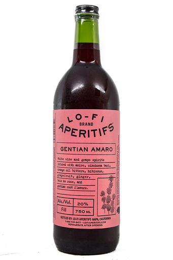 Bottle of Lo-Fi Aperitifs Gentian Amaro California-Spirits-Flatiron SF