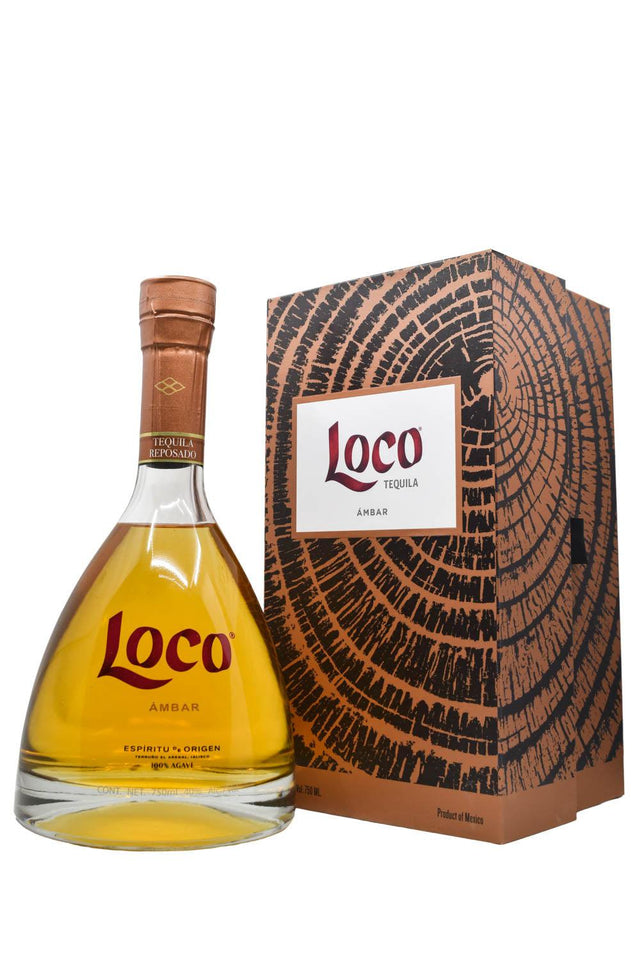 Bottle of Loco Tequila Reposado Ambar-Spirits-Flatiron SF
