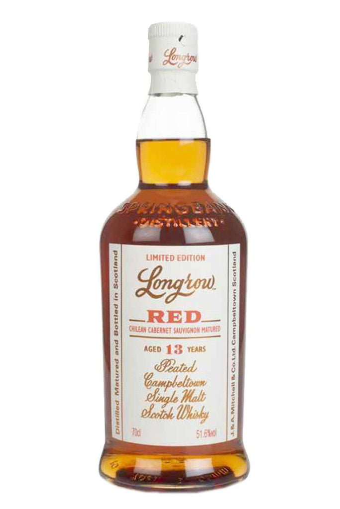 Bottle of Longrow	Red 13 Year Chilean Cabernet Sauvignon Cask Whiskey-Spirits-Flatiron SF