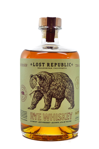 Bottle of Lost Republic Rye Whiskey-Spirits-Flatiron SF