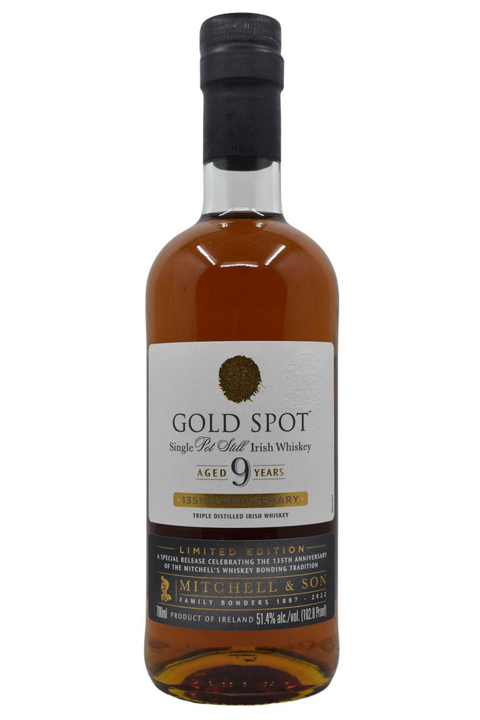 Bottle of Mitchell & Son Gold Spot 9 Year Old Single Pot Still Irish Whiskey 135th Anniversary-Spirits-Flatiron SF
