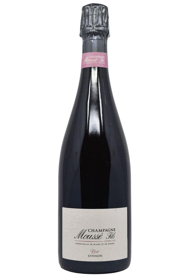 Bottle of Mousse Fils Champagne Rose Perpetuelle de Blanc et de Rouge Effusion NV-Sparkling Wine-Flatiron SF
