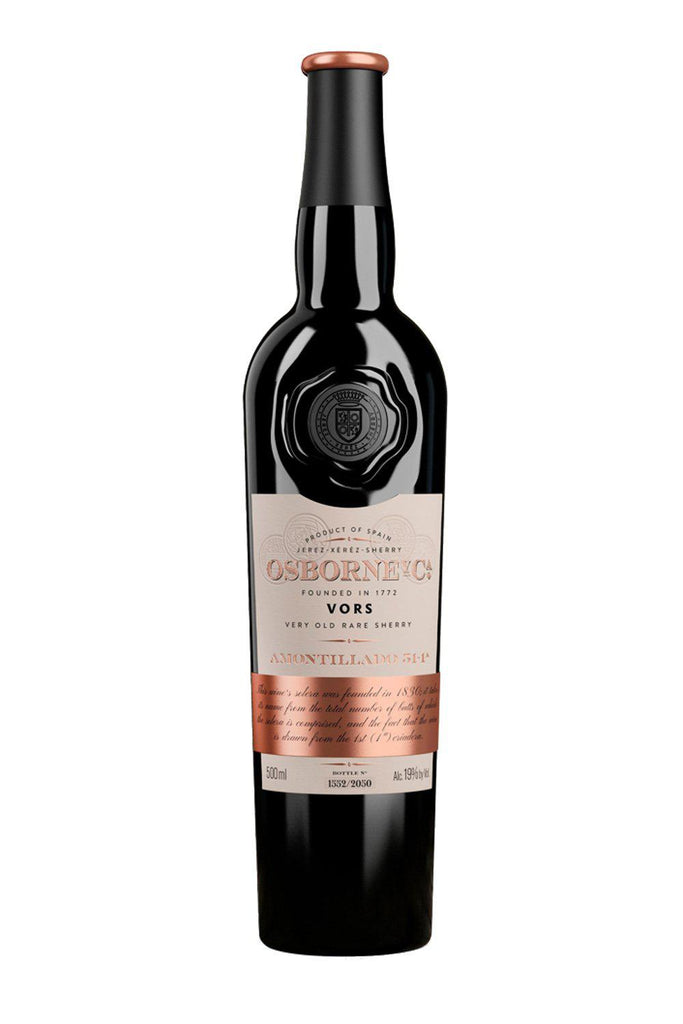 Bottle of Osborne Amontillado 51-1A VORS Sherry (500ml)-Fortified Wine-Flatiron SF