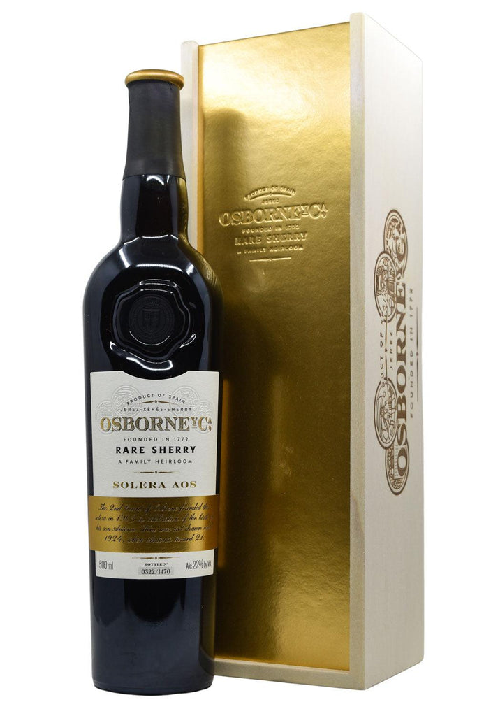 Bottle of Osborne Amontillado Solera AOS (500ml)-Fortified Wine-Flatiron SF