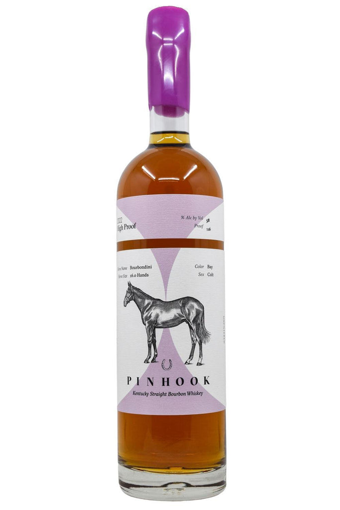 Bottle of Pinhook Bourbondini High Proof Kentucky Straight Bourbon Whiskey (Magenta Wax)-Spirits-Flatiron SF