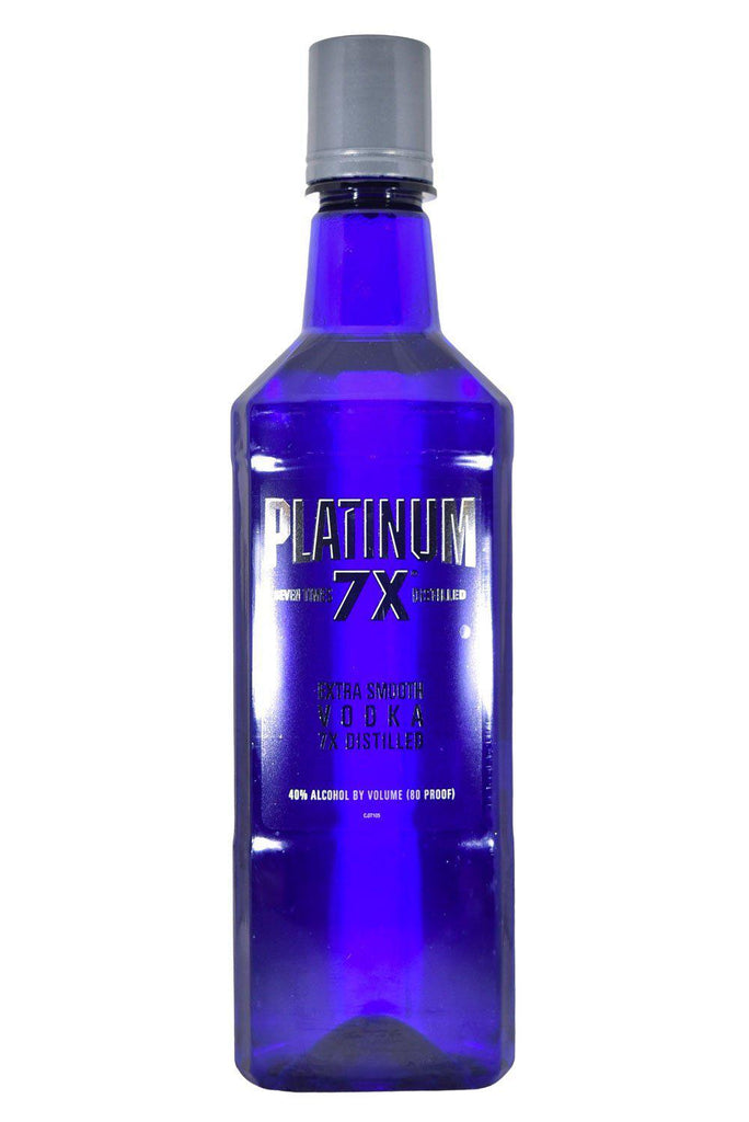 Bottle of Platinum 7x Seven Times Distilled Vodka-Spirits-Flatiron SF