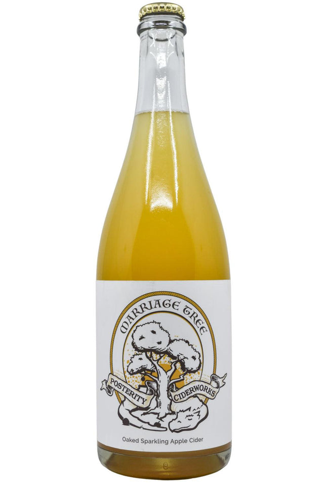 Bottle of Posterity Ciderworks Marriage Tree Oaked Sparkling Apple Cider (750ml)-Cider-Flatiron SF
