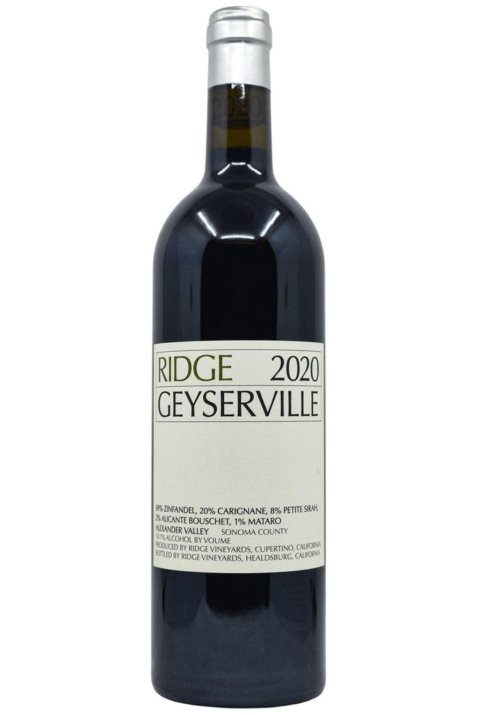 Bottle of Ridge Vineyards Geyserville 2020-Red Wine-Flatiron SF