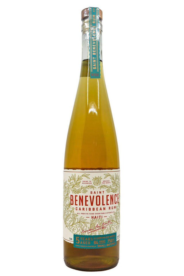 Bottle of Saint Benevolence 5 Year American Oak Barrel Caribbean Rum-Spirits-Flatiron SF
