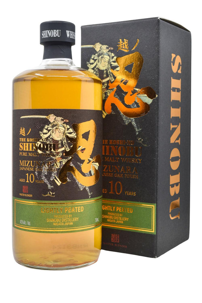 Bottle of Shinobu 10 Years Old Pure Malt Whisky Lightly Peated Mizunara Oak Finish-Spirits-Flatiron SF