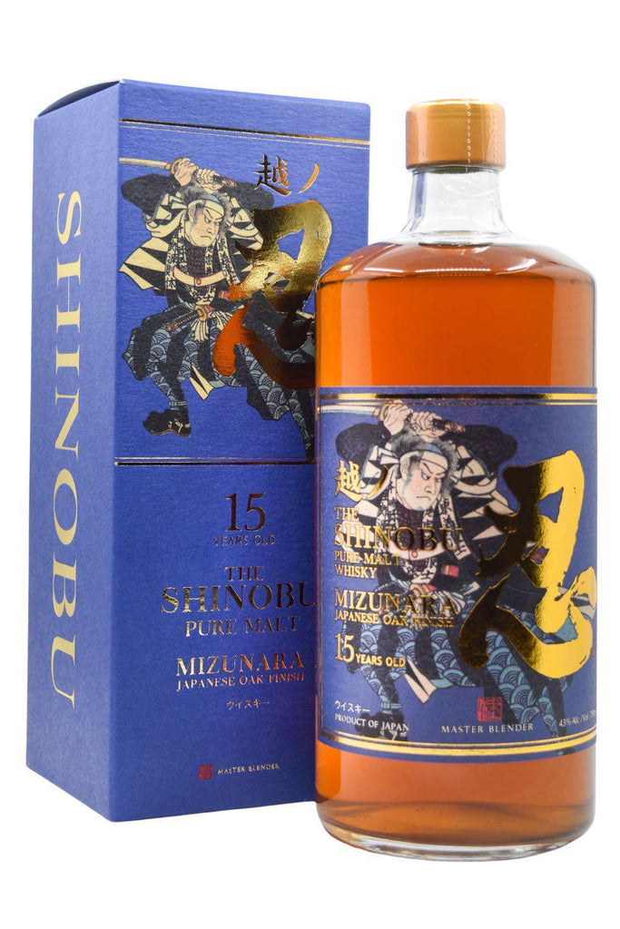 Bottle of Shinobu Distillery 15 Years Old Mizunara Japanese Oak Finish Pure Malt Whisky-Spirits-Flatiron SF