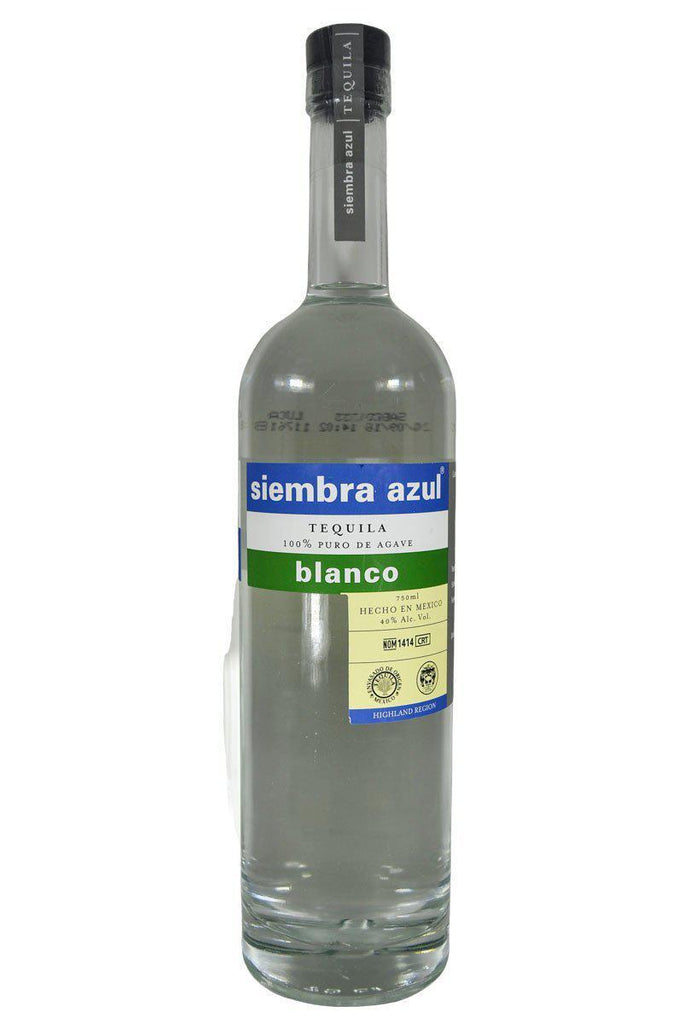 Bottle of Siembra Azul Tequila Blanco-Spirits-Flatiron SF