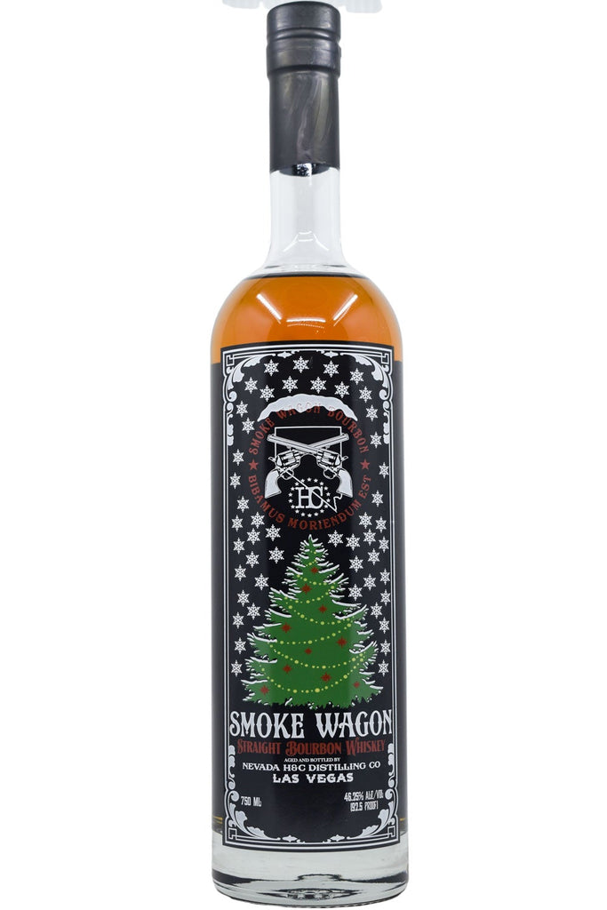 Bottle of Smoke Wagon Christmas Straight Bourbon Whiskey-Spirits-Flatiron SF