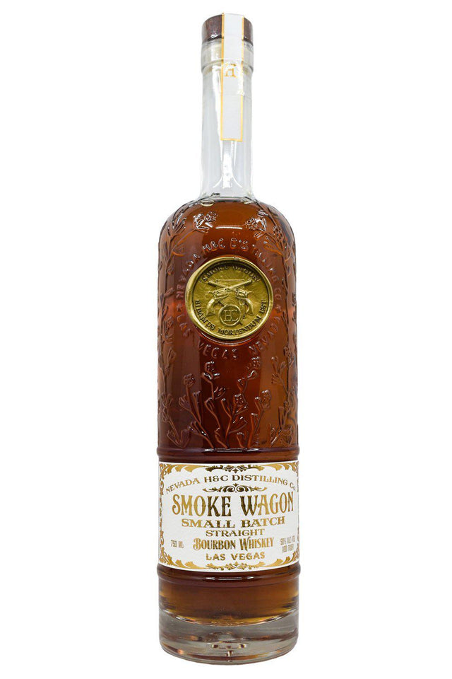 Bottle of Smoke Wagon Small Batch Straight Bourbon Whiskey Limited Edition Clear Bottle-Spirits-Flatiron SF