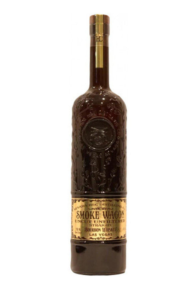 Bottle of Smoke Wagon Uncut Unfiltered Bourbon-Spirits-Flatiron SF