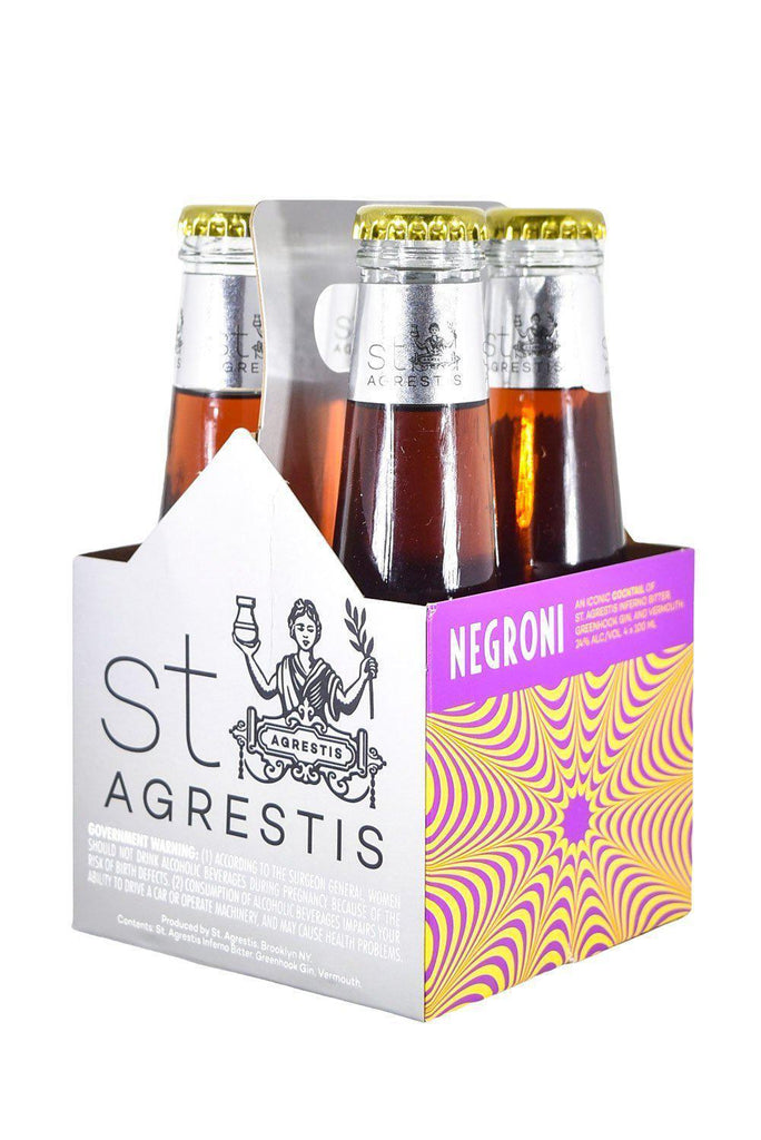 Bottle of St. Agrestis Negroni 4 pk (100ml)-Spirits-Flatiron SF