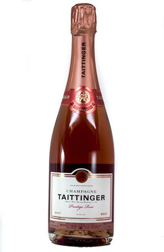 Bottle of Taittinger Champagne Brut Rose Prestige NV-Sparkling Wine-Flatiron SF