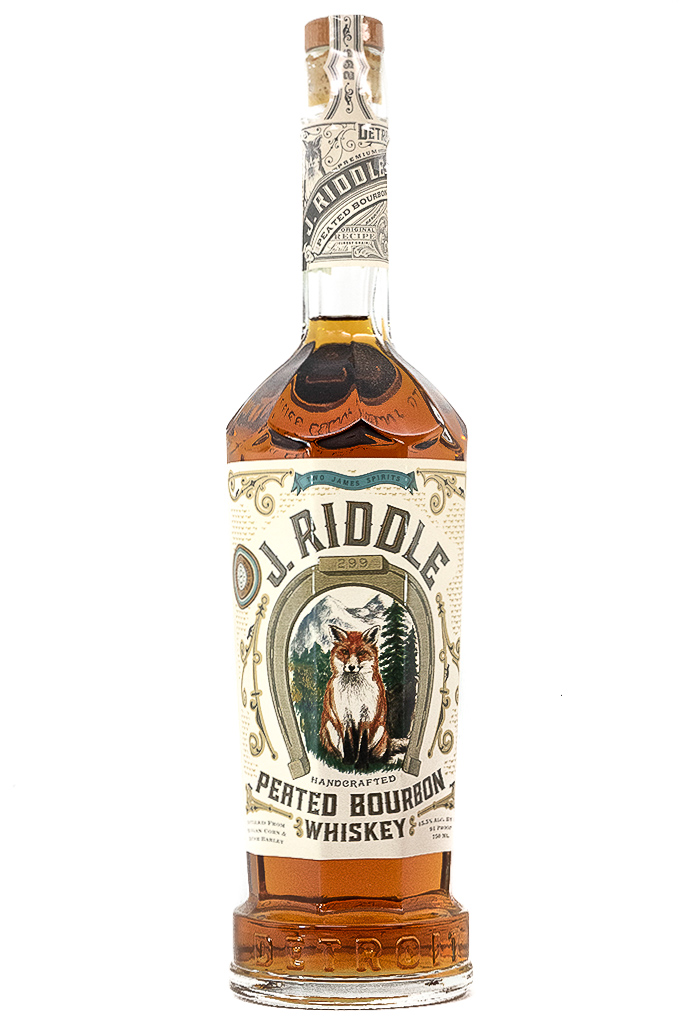 Bottle of Two James Spirits Peated Bourbon Whiskey J. Riddle-Spirits-Flatiron SF