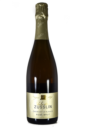 Bottle of Valentin Zusslin Cremant d'Alsace Rose Brut Zero NV-Sparkling Wine-Flatiron SF