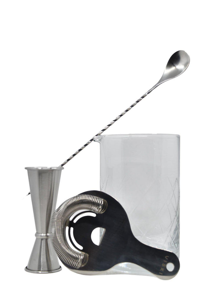 Bottle of Viski 4-Piece Stainless Steel Barware Set-Accessory-Flatiron SF